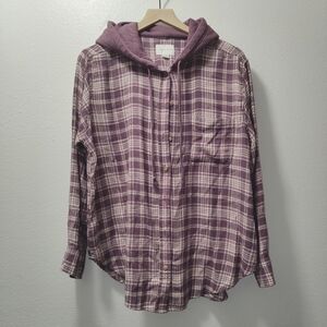 American Eagle Hooded Flannel